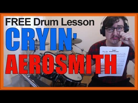 Thumbnail for ★ Cryin' (Aeromsith) ★ FREE Video Drum Lesson | How To Play SONG (Joey Kramer) by Joey Kramer