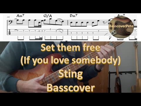 Thumbnail for If you love somebody (Set them free) by Sting. Bass Cover Tabs Score Chords Transcription by Sting