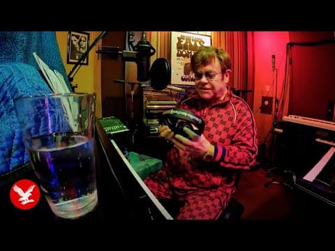 Thumbnail for Elton John smashes headphones in studio tantrum recording new album by Elton John